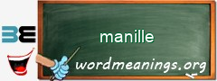WordMeaning blackboard for manille